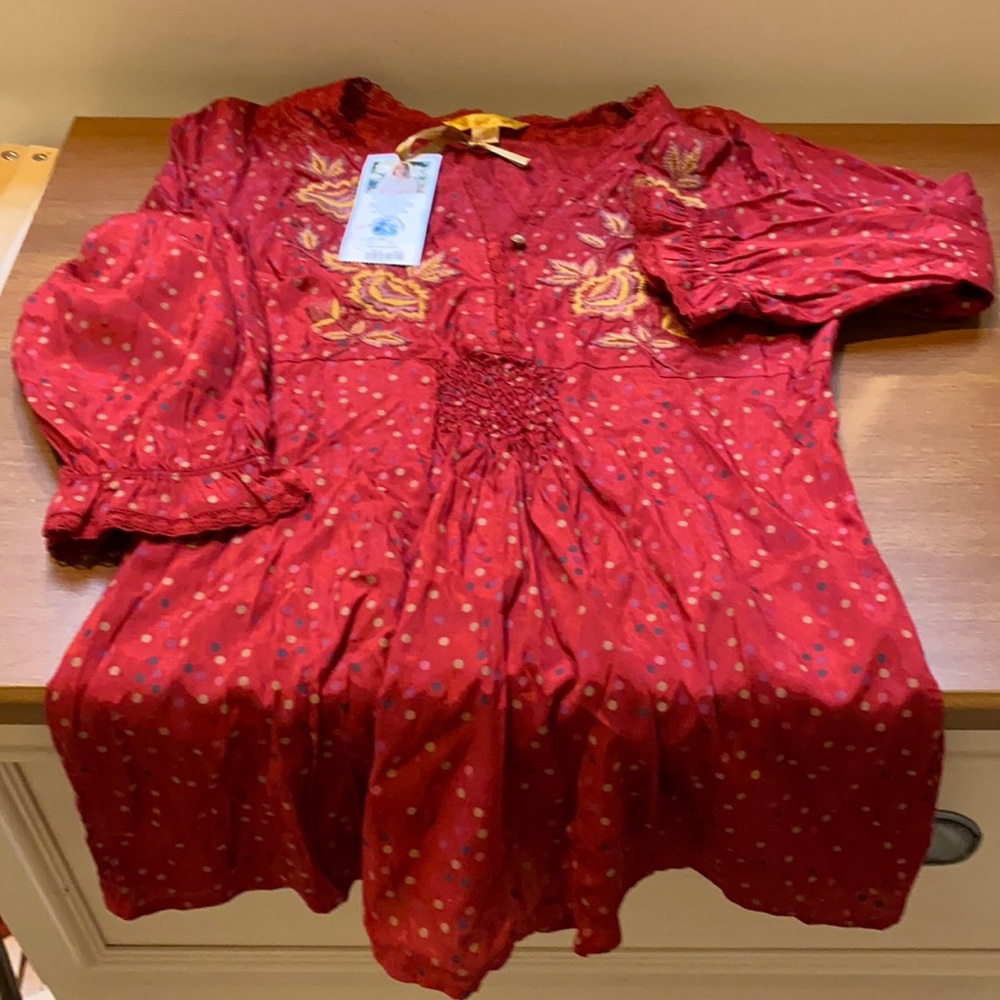 Stunning April Cornell Blouse Sz S.